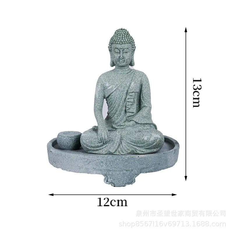 Meditierende Buddha Statue – Zen Räucherstäbchenhalter & Dekofigur