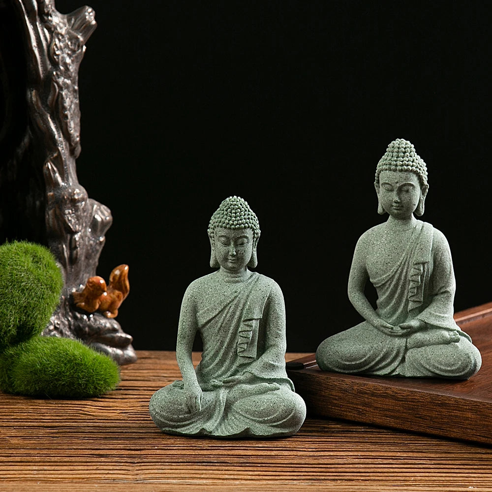 Buddha Statue Mini Deko – Zen Figur für Aquarium, Schreibtisch & Zuhause