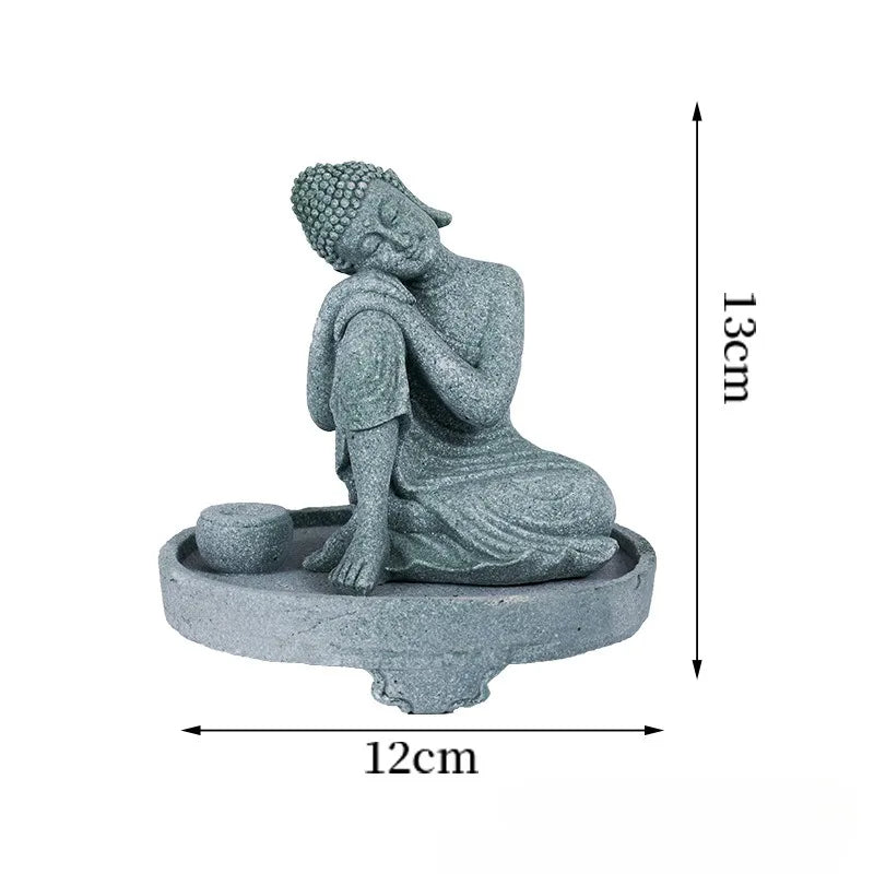Meditierende Buddha Statue – Zen Räucherstäbchenhalter & Dekofigur