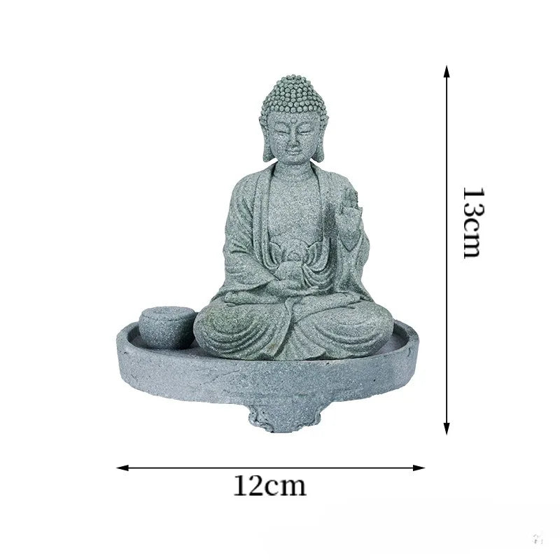 Meditierende Buddha Statue – Zen Räucherstäbchenhalter & Dekofigur