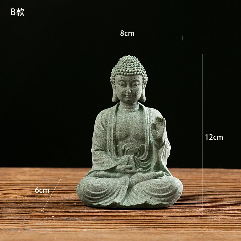 Buddha Statue Mini Deko – Zen Figur für Aquarium, Schreibtisch & Zuhause