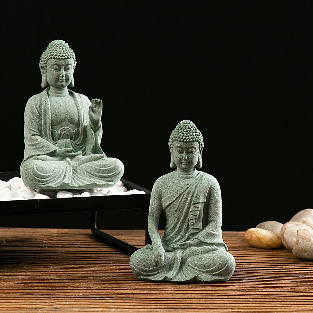 Buddha Statue Mini Deko – Zen Figur für Aquarium, Schreibtisch & Zuhause