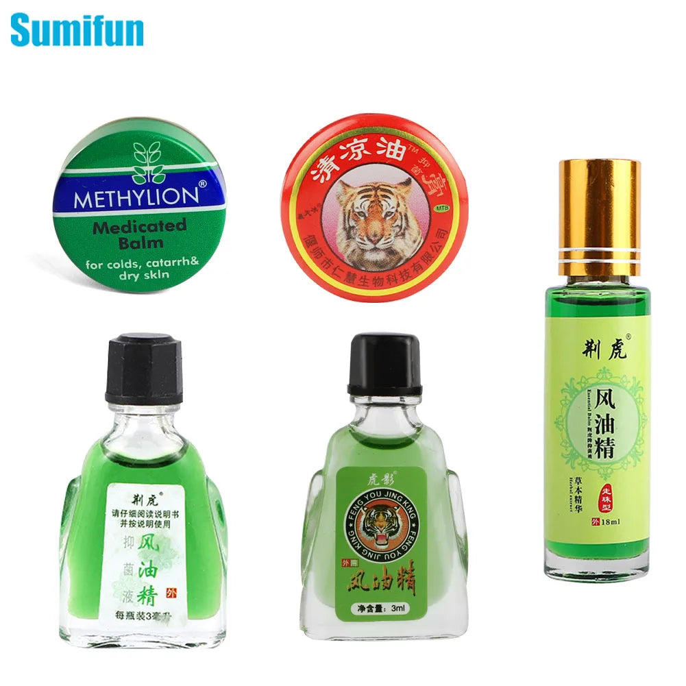 5Types Summer Cooling Oil Mint Refreshing Cream Relax Essential Oil Fragrance Solid Balm Plaster