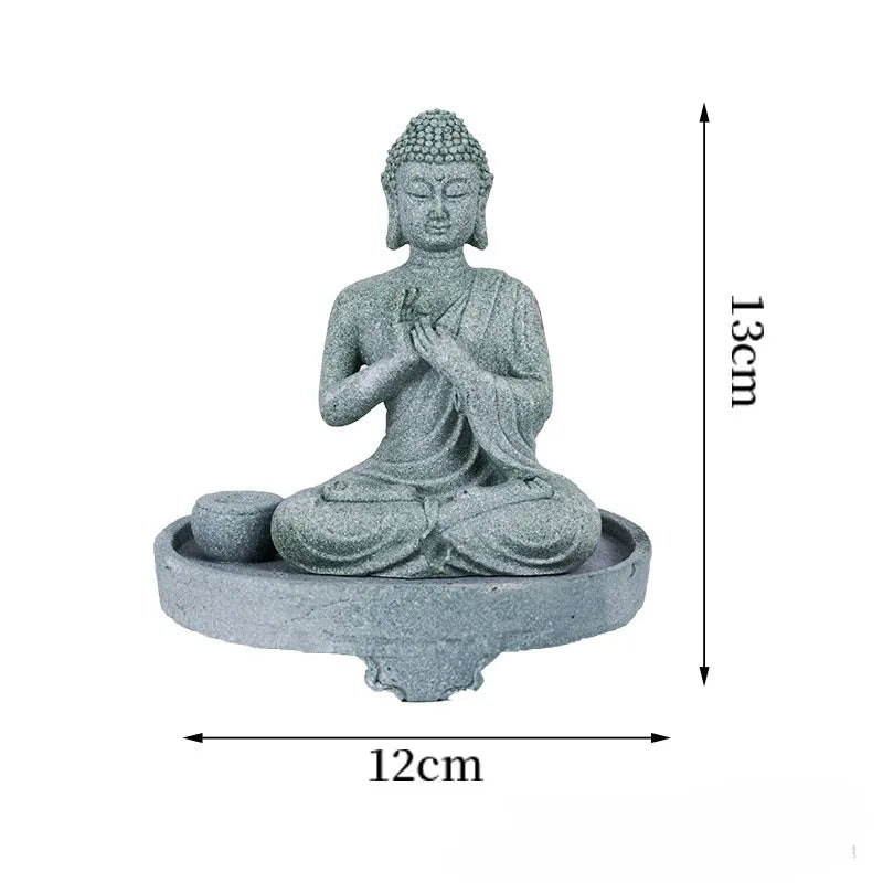 Meditierende Buddha Statue – Zen Räucherstäbchenhalter & Dekofigur